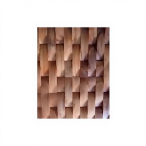 Revêtement mural pour escalier et salle de bain en teck moderne, bois d'acajou, imperméable, écologique, pour intérieur et extérieur, avec surface 3D - Product Image 1