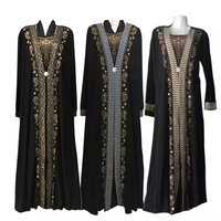 Abaya de Luxe à Paillettes Diamantées Respirante Été 2026 – Robe Islamique Décontractée pour Femme, Vêtement Musulman Traditionnel Élégant