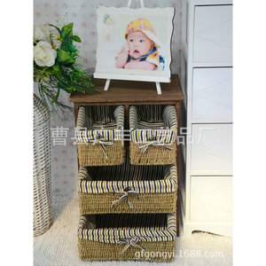 Table de chevet en bois massif marron, meuble de chambre durable avec rangement - Product Image 2