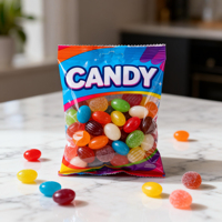 Bolsas de aluminio al por mayor con sellado trasero, a prueba de humedad, para dulces, con logo personalizado impreso, para patatas fritas crujientes y dulces.