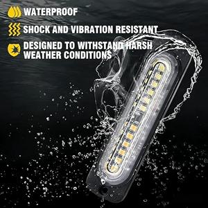 Kit de Luces Estroboscópicas de Emergencia YM-Ebright Amber de 12 LED, 12-24V DC, 3000 Lm, Montaje Empotrado en Superficie, Luz de Advertencia de Peligro para Parrilla Lateral - Product Image 2