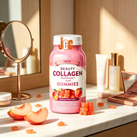 Gummies de collagène végétaliennes sans sucre, personnalisées, en gros, pour le blanchiment de la peau, fournies par l'usine OEM sous marque privée