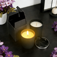 DIY Aromatherapie Gel-Wachskerze Transparenter Glasbecher 100ml Umweltfreundliche Weihnachtskerzenflasche mit Deckel