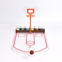 Mini table de jeu à boire de basket-ball en gros avec 6 verres à liqueur jeu de bar de bureau
