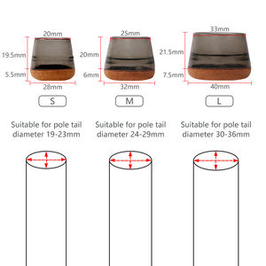 LETOYO Cannes à pêche Couvre-<span class=keywords><strong>pied</strong></span> Protecteur de poignée de protection Silicone Plug Rod TPR Equipment Protector Fishing Rods - Product Image 4