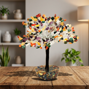 Arbre de guérison Chakra avec cristaux de Base d'orgonite, pierres de guérison, minéraux Reiki, Feng thai bonsaï, méditation, cristal, décoration de la maison, arbre - Product Image 3