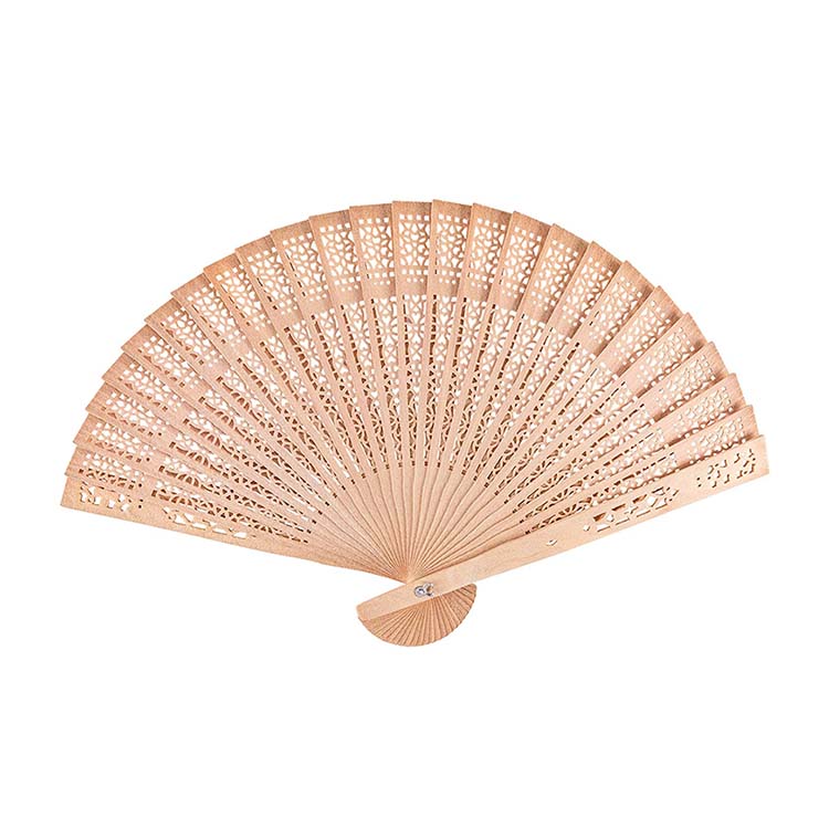 Складной бамбуковый вентилятор длиной 21 см