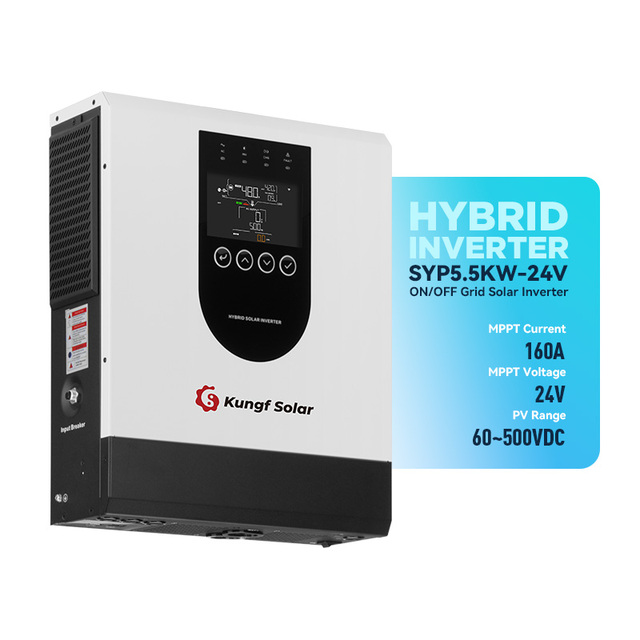 Kungf Solar 5.5KW Single-Phase Output Hybrid Solar Inverter UPS  24V Solar Inverter