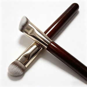 Brocha Plana en Forma <span class=keywords><strong>de</strong></span> Corazón <span class=keywords><strong>de</strong></span> Pelo Sintético Suave <span class=keywords><strong>de</strong></span> Marca Privada Lilywild, <span class=keywords><strong>de</strong></span> Alta Densidad, para Base y <span class=keywords><strong>Corrector</strong></span> Facial, con Mango <span class=keywords><strong>de</strong></span> Madera, Acabado Impecable - Product Image 6