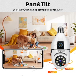 Hongnaer Indoor Wireless E27 Bulb Surveil Security PTZ <strong>Camera</strong> Towell 8MP 4K Dual Lens Smart WiFi 360 Degree CCTV Bulb <strong>Camera</strong> - Product Image 4