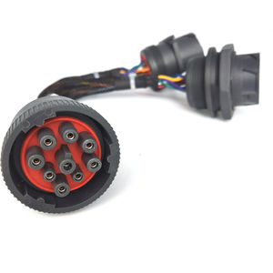 Schwarzes Typ1 J1939 9-poliges Splitter-Y-Kabel ELD-Kabel Buchse zu 2 Stecker Diagnose kabelbaum Flotten kabel - Product Image 3