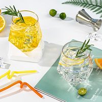 Gobelets en plastique jetables de qualité alimentaire sans BPA 100% - 12 oz - Gobelets à vin sans pied en plastique fantaisie