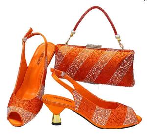 Scarpe da ballo più nuove e Set di borse da <span class=keywords><strong>8</strong></span> <span class=keywords><strong>cm</strong></span> tacchi alti con pochette per scarpe da sposa da donna e Set di borse con alta qualità - Product Image 1