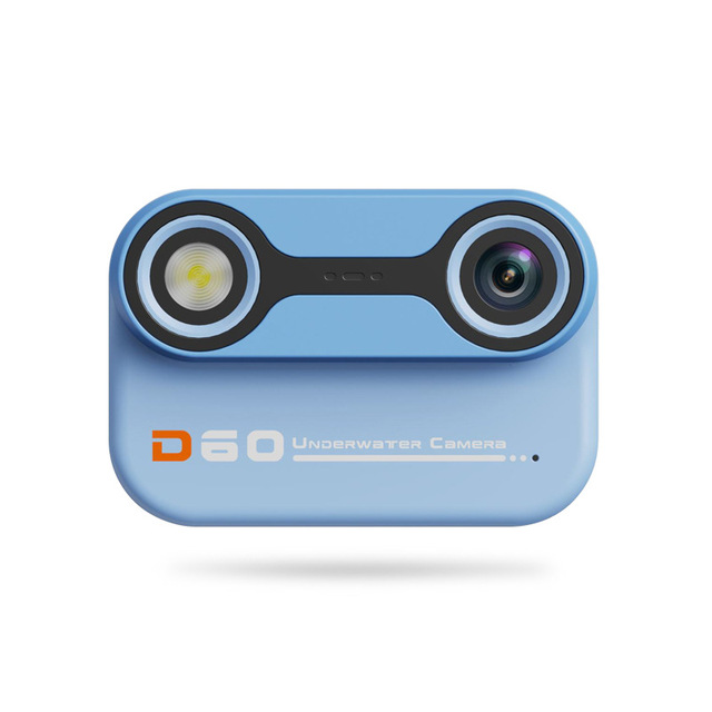 Waterproof Dual Lens Action Camera D60 2.4" IPS HD Screen 2K Video 10x Zoom 3M Submersible for Children Swimming Photography