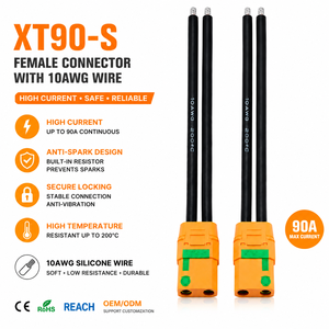 맞춤형 XT90 S 안티 스파크 케이블 어셈블리 2핀 RC 리포 배터리 드론용 - Product Image 1
