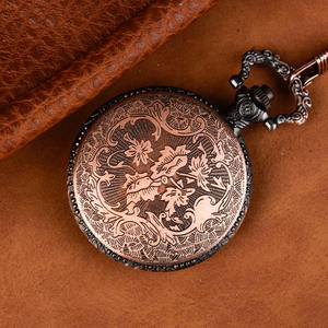 <span class=keywords><strong>Montre</strong></span> de poche rétro à quartz à clapet en or rose, style château antique, avec chaîne suspendue, accessoires vestimentaires pour hommes et femmes - Product Image 5