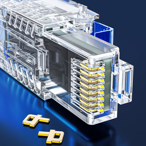 SAMZHE 1 Stück Transparente Schale Cat6A UTP Werkzeugloser 1U <span class=keywords><strong>RJ45</strong></span>-Stecker Netzwerk-Modularstecker für 10Gbps Ethernet-Kabel - Product Image 4