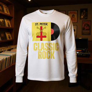 Camiseta de manga larga St. Peter Classic Rock con diseño del álbum del apóstol católico - Product Image 3
