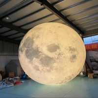 Ballon publicitaire géant gonflable en forme de lune/planète avec lumière LED pour extérieur