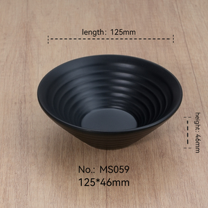 MS059 Không Thể Phá Vỡ Melamine Bát Hot Bán Đen Nhựa Bữa Ăn Tối Tấm Tùy Chỉnh Nhật Bản Hình Dạng Cho Các Bên Matte - Product Image 6