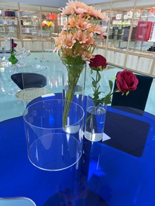 Vase à fleurs cylindrique en acrylique, style post-moderne, services de découpe et de moulage, couleur et taille personnalisées pour <span class=keywords><strong>la</strong></span> décoration de <span class=keywords><strong>la</strong></span> maison, du bureau ou de mariage - Product Image 3