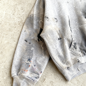 Streetwear Maßgeschneiderte French Terry 100% Baumwolle Übergroßer Pullover mit Löchern, Rissen und Acid-Wash-Effekt für Herren - Product Image 3