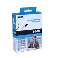Microphone cravate filaire à condensateur électret BOYA BY-M1 3,5 mm pour système audio de guide touristique/diffusion en direct/enseignement en ligne