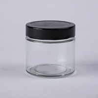 Petit bocal en verre de 8 oz avec couvercle, 100 ml, 200 ml, pour confiture, miel, cornichons, sauce piquante, bocal en verre hermétique pour aliments