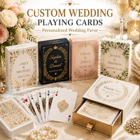 Jeu de cartes à jouer personnalisé de haute qualité, vente en gros, cadeau de mariage, design imprimé personnalisé avec boîte, cartes de poker personnalisées de luxe