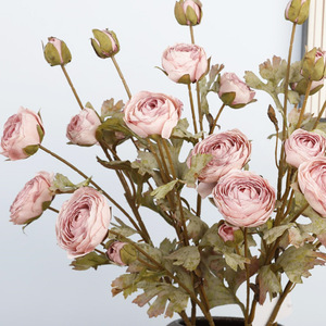<b>Artificial</b> Lotus Flower Single <b>Stem</b> 5 Heads Vintage Style Silk High Simulation Home Decor Wedding - Product Image 1