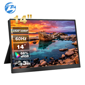 Xách tay 14 inch <span class=keywords><strong>LCD</strong></span> cảm ứng màn hình Màn hình LED hiển thị IPS Bảng điều chỉnh 60Hz Tỷ lệ làm mới chơi game Studio màn hình - Product Image 1