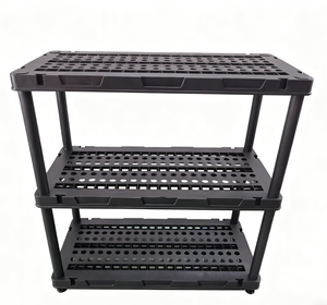 Étagère en plastique avec 3 niveaux, capacité de 27 kg, 123x36x56, étagère légère, étagère en plastique, étagère industrielle pour entrepôt - Product Image 1