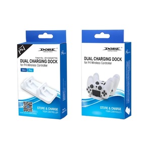 Base de Carga Doble <span class=keywords><strong>para</strong></span> Controles de <span class=keywords><strong>PS4</strong></span> Slim, Estación de Carga Inalámbrica con Diseño Delgado <span class=keywords><strong>para</strong></span> Juegos, Hecha de Plástico, Modelo TP4-002 - Product Image 5