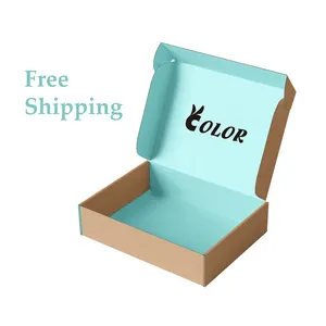 Free shipping Cyan Custom Printed Paper Packaging Box,Fitness / Wellness / Vitamin & Supplement / Self Care Subscription Box