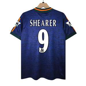 Jersey Newcastle Musim 9798 No. 9 Scherer Fan Edition Retro Kaos Lengan Pendek 100% Poliester Anti-Bakteri Dapat Disesuaikan Bernapas - Product Image 1