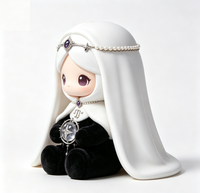 Figurine Magique Personnalisée OEM Signe Astrologique Vierge en PVC et ABS avec Cape en Peluche Douce et Moelleuse, Jouet d'Art de Collection Constellation Boîte Mystère