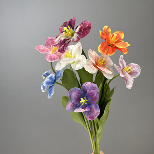 60CM High Quality Real Touch <strong>Tulip</strong> <strong>Flower</strong> for Wedding Decoration Opening <strong>Tulip</strong> Pink Light <strong>Blue</strong> Artificial <strong>Flower</strong> - Product Image 1