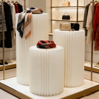 Colonnes pliables en papier, présentoirs cylindriques pour la maison, la boutique, l'exposition, la décoration, les tables de desserts, vente en gros
