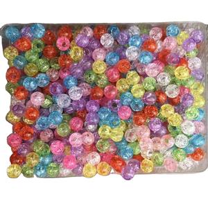 Colorful Cracked Crystal Quartz Round Loose <b>Beads</b> for DIY Necklace Jewelry Making Accessories - Product Image 1