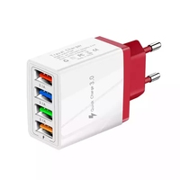 Charge rapide 48W 4 Ports USB QC 3.0 EU US UK adaptateur de prise mur téléphone portable chargeur rapide maison voyage chargeur mural