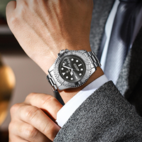 Montre pour homme POEDAGAR 680, montre de luxe tendance, étanche, avec aiguilles luminescentes, bracelet en acier inoxydable, montre pour homme pour les sports de plein air