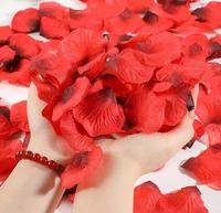 Pétales de rose artificiels en soie, roses rouges en tissu, pour allée de mariage, fourniture en gros, décoration au sol