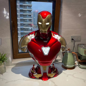 Statue en résine demi-corps de l'héroïque personnage d'anime Iron Man MK50 pour la décoration de bureau, de maison et comme cadeau - Product Image 3