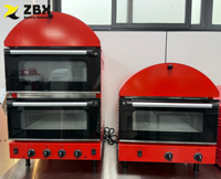 122~662 ℉   Four à pizza ZBX ETL 14 pouces avec pierre réfractaire et compartiment de maintien au chaud 110V USA Four à pizza électrique