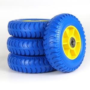 Hanak 8 pouces Roue en PU à profil croisé diamanté, à crampons, à motif drapeau et à motif dentelé, pour accessoires de plage, brouettes et pièces d'équipement de manutention - Product Image 2