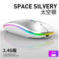 Harga Pabrik Murah Mouse Gaming Ergonomis Nirkabel Mini Optik RGB Silent LED Backlit untuk Laptop Komputer PC Macbook 2.4GHz