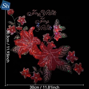 Motivo de Tulipán de París con Pedrería, 26 cm, Transferencia de Cristal Termoadhesiva Romántica para Sudadera, Aplique Floral Elegante para Manualidades - Product Image 2
