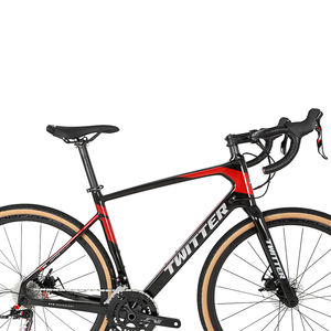 Vélo de Gravel à Cadre Carbone Design Aéro Pas Cher Pneus 700*40C 22/24 Vitesses Tout-Terrain Freins à Disque Couleur Noir Gris - Product Image 2