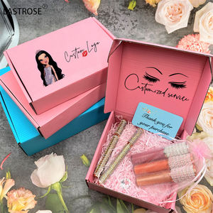 Caja de envío de cartón corrugado de 2mm con logotipo impreso personalizado, candado de oreja con logotipo de oro caliente para esmalte de uñas, aceite, embalaje de alimentos, correo postal - Product Image 4