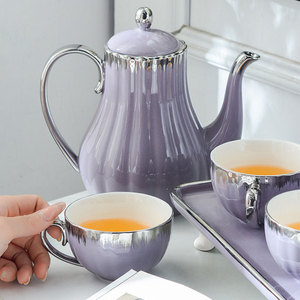 Juego de Tazas y Tetera de Cerámica de Lujo, 6 Piezas, Personalizado, para Fiestas <span class=keywords><strong>en</strong></span> Casa - Product Image 1
